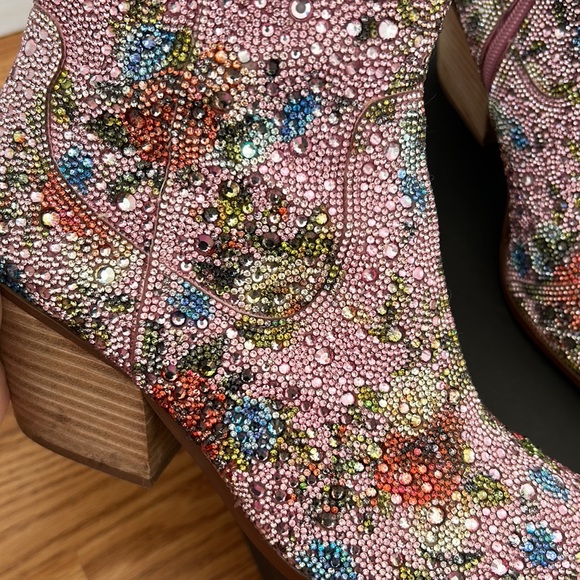 Betsy Johnson Rhinestone Boots - Picture 8 of 9